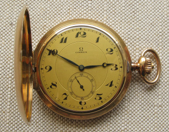Карманные часы, Омега, OMEGA, золото 585 проба, 1925-1929г., Швейцария, 90,3грамма., Артикул 1739