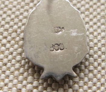 VENEZIA, ложечка с гербом города, серебро 800 проба, 100мм, 6.6 грамма., Артикул 234