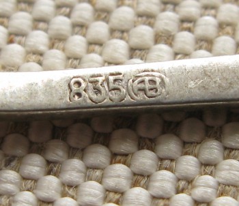 BAD DRIBURG ложечка с гербом города, серебро 835 проба, 99мм, 8.6 грамма., Артикул 236