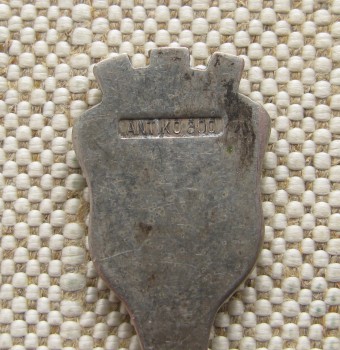 OHRINGEN, ложечка с гербом города, серебро 800 проба, 102мм, 9.5грамма., Артикул 238