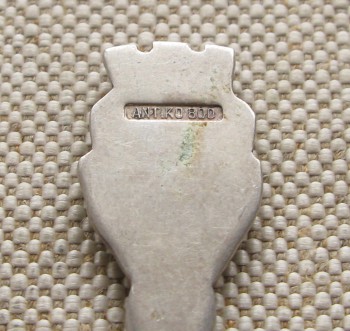 MUNCHEN, ложечка с гербом города, серебро 800 проба, 102мм, 9.2грамма., Артикул 243