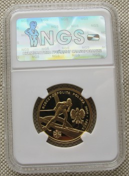 Польша 200 злотых 2010г PF 65 Ultra Cameo слаб  0.4485 унции 900 проба 15.5 грамма, Артикул 323