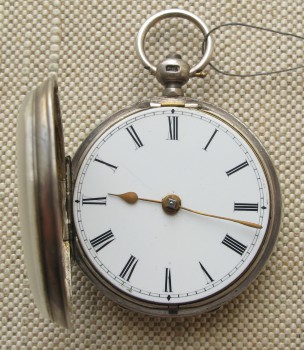 Часы карманные диаметр  40 мм серебро 925 проба Англия механизм T. & E. Rhodes Kendal корпус Честер 1890г., Артикул 50
