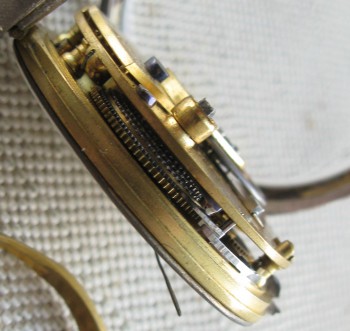 Часы карманные диаметр  40 мм серебро 925 проба Англия механизм T. & E. Rhodes Kendal корпус Честер 1890г., Артикул 50