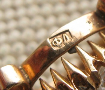 Браслет, золото 56 проба, Россия, Москва,  Фёдор Добровольский Николаевич, до 1908г., 16 грамм. 62мм., Артикул 521