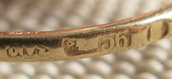 Кольцо, золото 56 проба, Россия, Москва,  2.7 грамма, 1908-1917гг. 18 размер. бриллианты, примерно 0.9 карата, Артикул 571