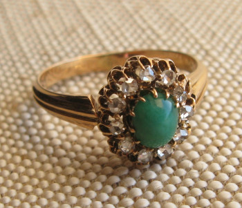 Кольцо, алмазы, золото 56 проба, Россия, Москва, 3.4грамма, 18 размер., Артикул 603