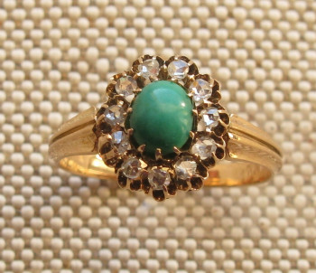 Кольцо, алмазы, золото 56 проба, Россия, Москва, 3.4грамма, 18 размер., Артикул 603