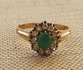 Кольцо, алмазы, золото 56 проба, Россия, Москва, 3.4грамма, 18 размер., Артикул 603