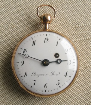 Репетир начало 19 века, надпись - Breguet a Paris золото  750проба  54мм диаметр 108грамм, Артикул 67