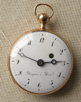 Репетир начало 19 века, надпись - Breguet a Paris золото  750проба  54мм диаметр 108грамм, Артикул 67