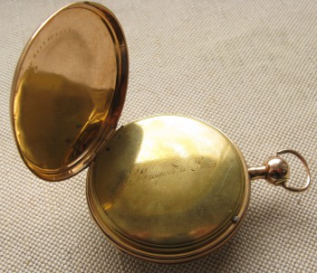 Репетир начало 19 века, надпись - Breguet a Paris золото  750проба  54мм диаметр 108грамм, Артикул 67