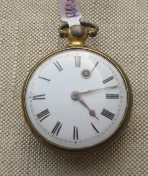 Карманные часы Англия Лондон R.Dowson латунь начало 19 века 50мм, Артикул 68