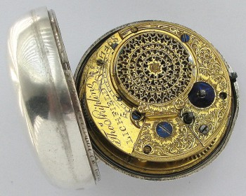 Карманные часы Англия LICHFIELD 1804г. THO'S STRIPLING цепь гааля футляр серебро 925проба 55мм, Артикул 70