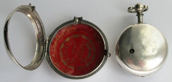 Карманные часы Англия LICHFIELD 1804г. THO'S STRIPLING цепь гааля футляр серебро 925проба 55мм, Артикул 70