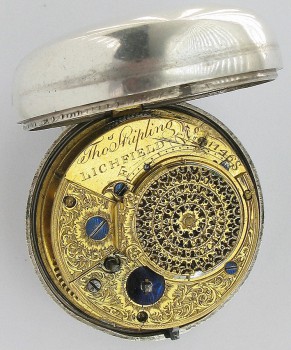 Карманные часы Англия LICHFIELD 1804г. THO'S STRIPLING цепь гааля футляр серебро 925проба 55мм, Артикул 70