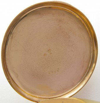 Карманные часы, золото 750 проба, Франция, Париж, 54мм, 94грамма, 1822-1838г, Артикул 78