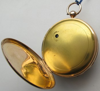 Карманные часы, золото 750 проба, Франция, Париж, 54мм, 94грамма, 1822-1838г, Артикул 78