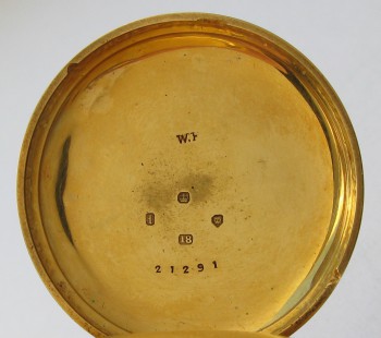 Карманные часы, Англия, Лондон,W.R. Jukes , 37.6мм, 49.1грамма, золото 750 проба., Артикул 83