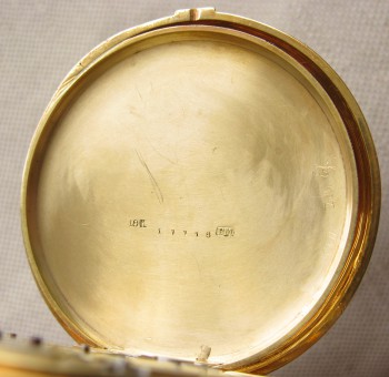 Карманные часы, репетир четвертной, PATEK PHILLIPPE, 1862г., золото 750 проба, 106.6грамма, 49мм. Швейцария, Женева. Герб князей Урусовых., Артикул 1695