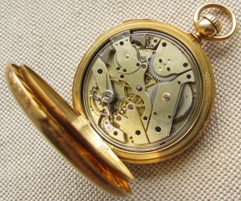 Карманные часы, репетир четвертной, PATEK PHILLIPPE, 1862г., золото 750 проба, 106.6грамма, 49мм. Швейцария, Женева. Герб князей Урусовых., Артикул 1695