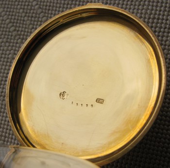 Карманные часы, репетир четвертной, PATEK PHILLIPPE, 1862г., золото 750 проба, 106.6грамма, 49мм. Швейцария, Женева. Герб князей Урусовых., Артикул 1695